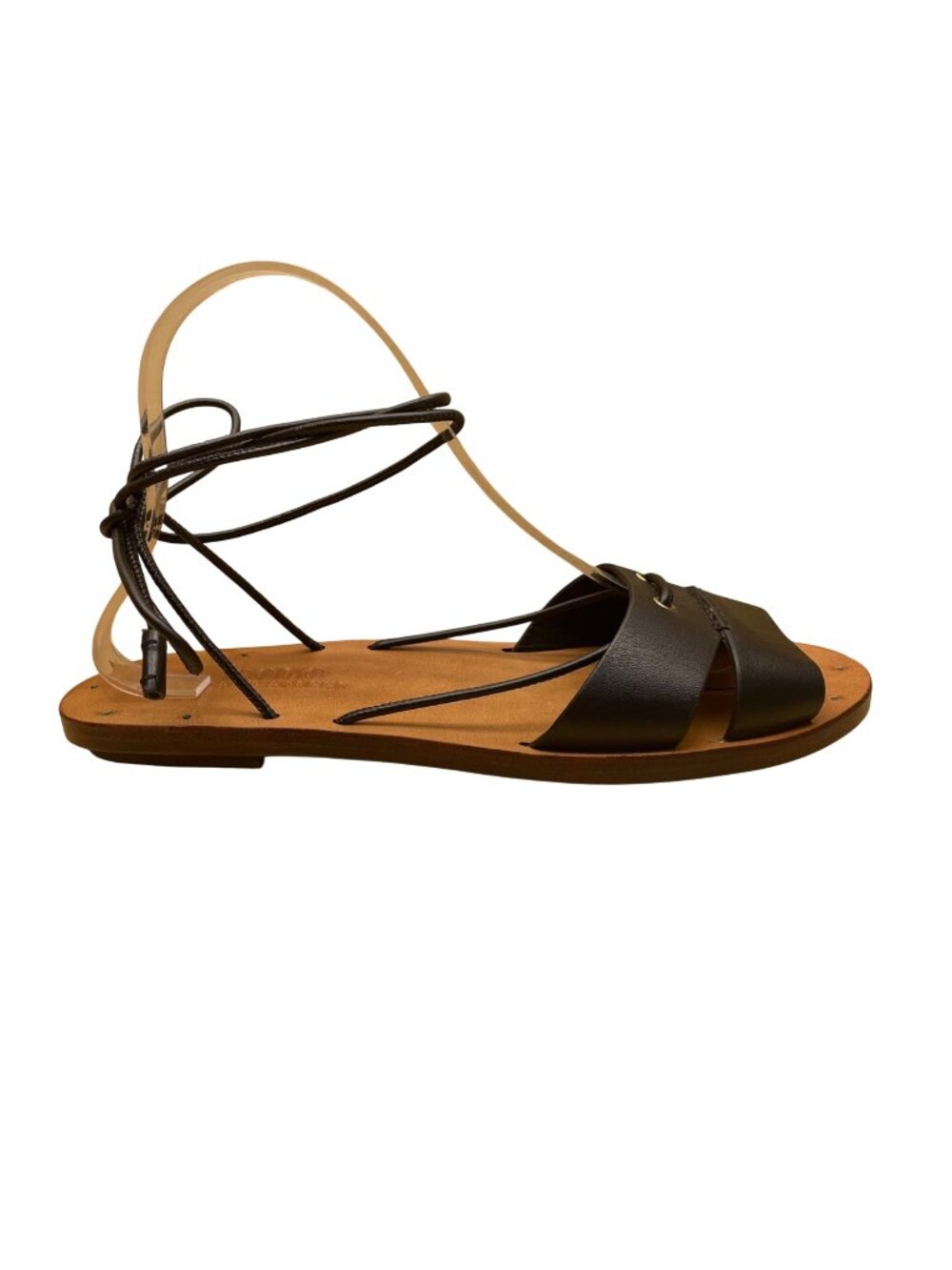 Polo Ralph Lauren Women's Black Leather Strappy Sandals Size 7.5